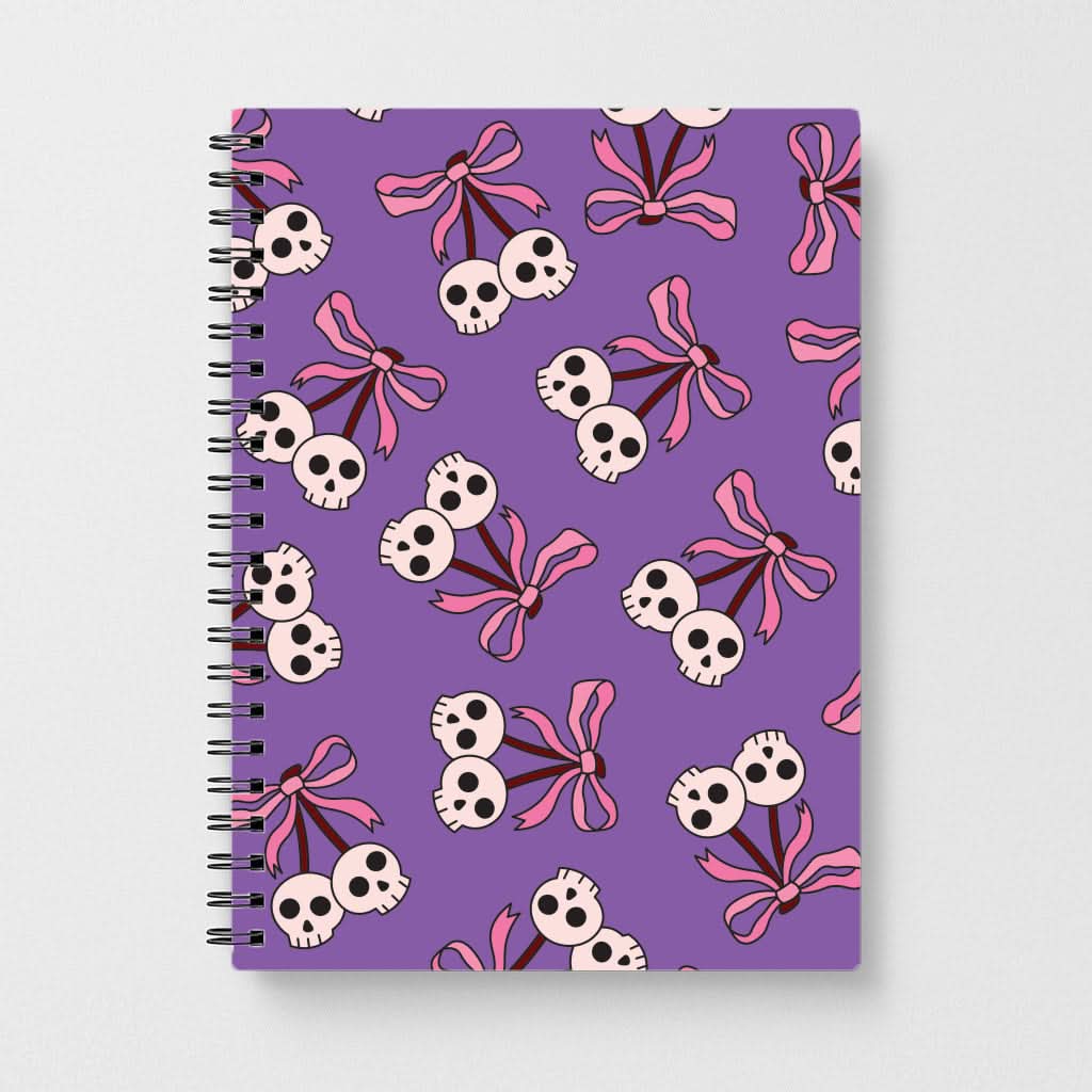 Cherry Skulls Pattern Notebook