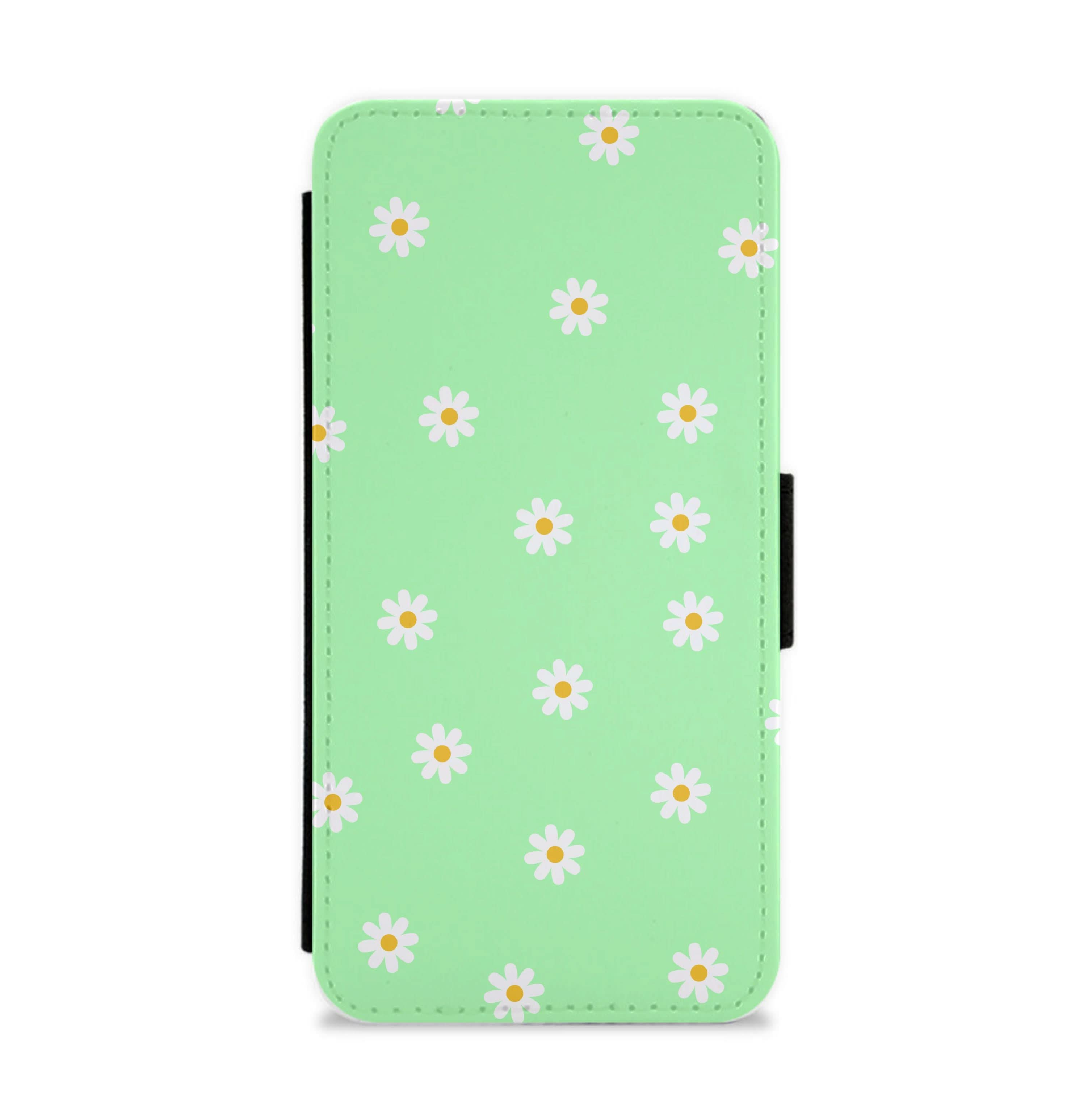 Teal Daisies Flip / Wallet Phone Case