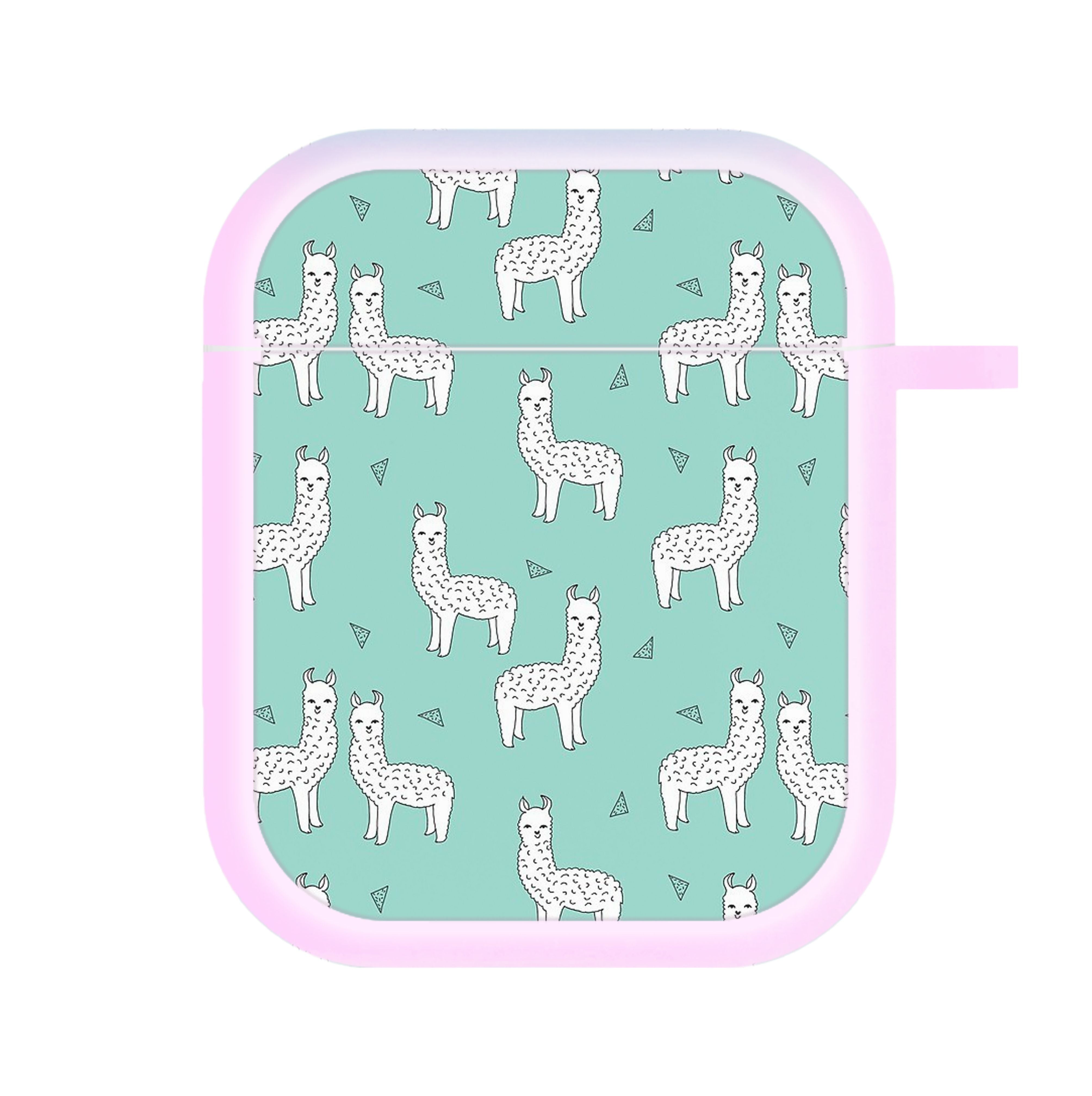 Mint Alpaca Pattern AirPods Case