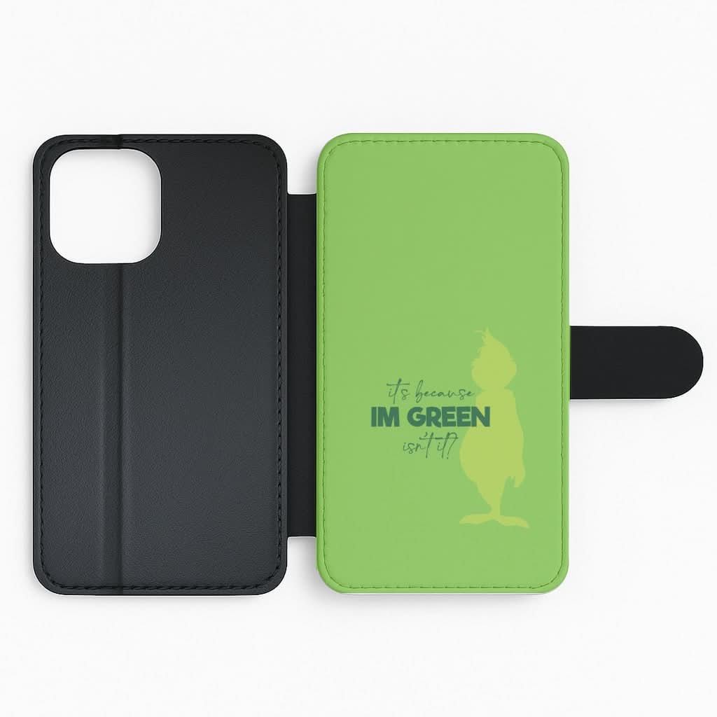 Because I'm Green Flip Phone Case