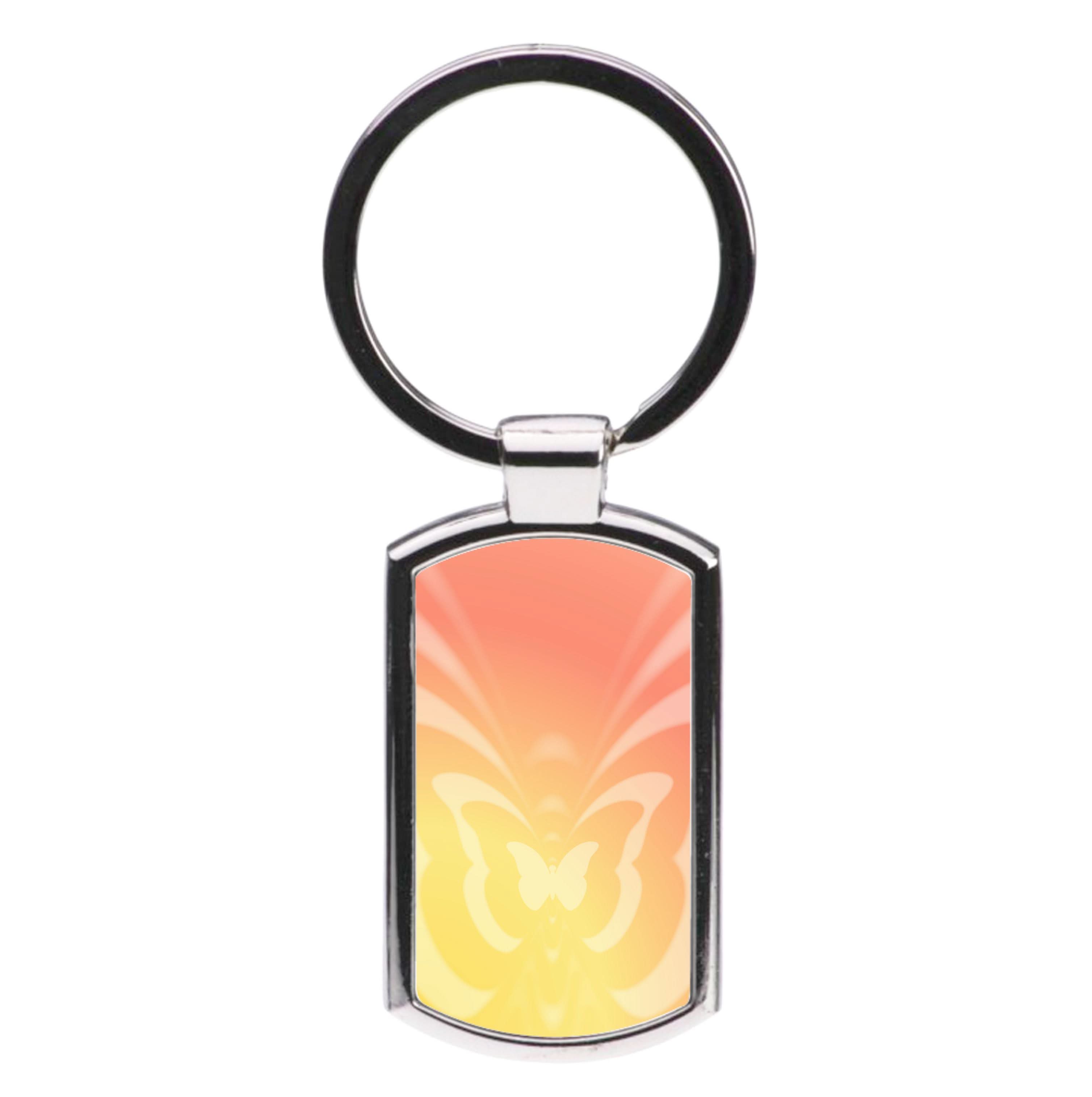 Butterfly Gradient Yellow Luxury Keyring