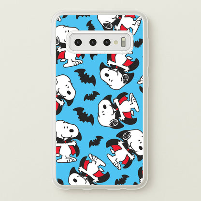 Cartoon Beagle Vampire And Bats Pattern Galaxy S10 Case