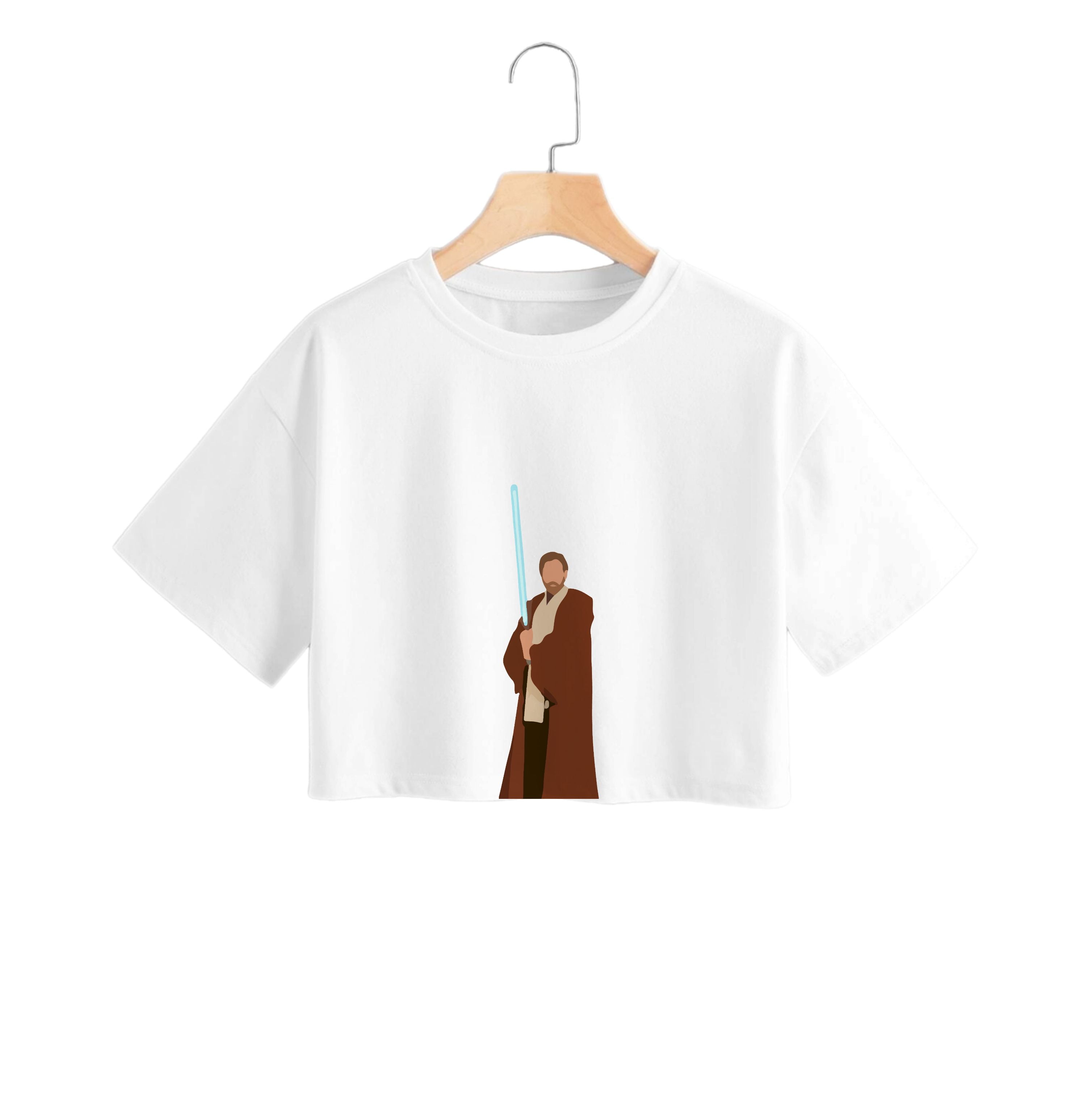 Kenobi Blue Lightsaber Crop Top