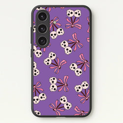 Cherry Skulls Pattern Galaxy S24 Case