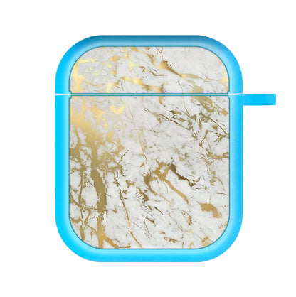 Gold Marble Splatter AirPods Case