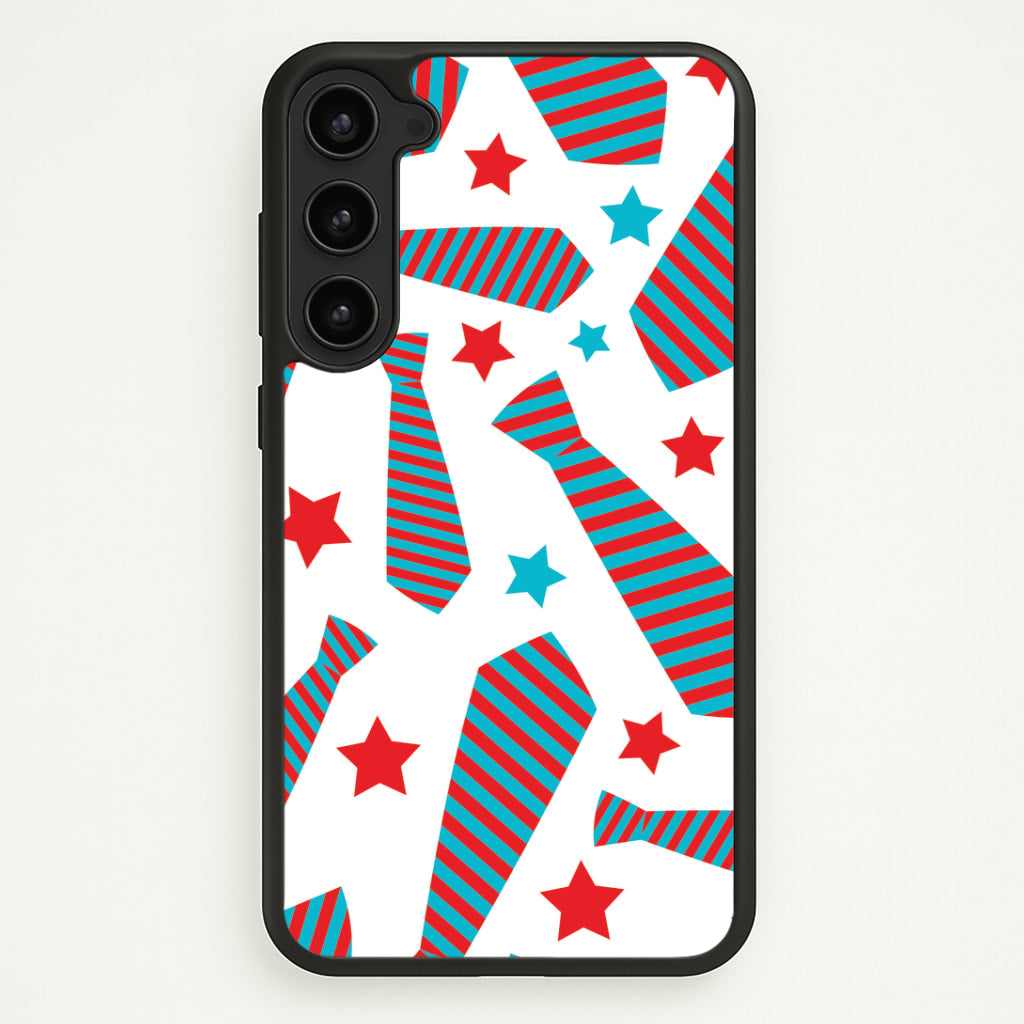 Tie And Stars Pattern Galaxy S23 Case