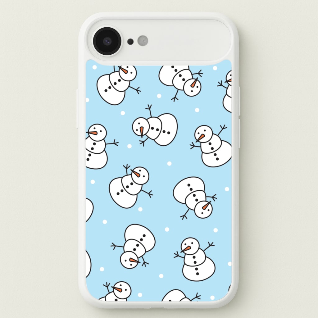 Cartoon Snowmen Pattern iPhone 17 Air Case