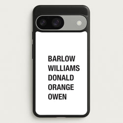 Take Band Members Names Google Pixel 9 / 9 Pro Case