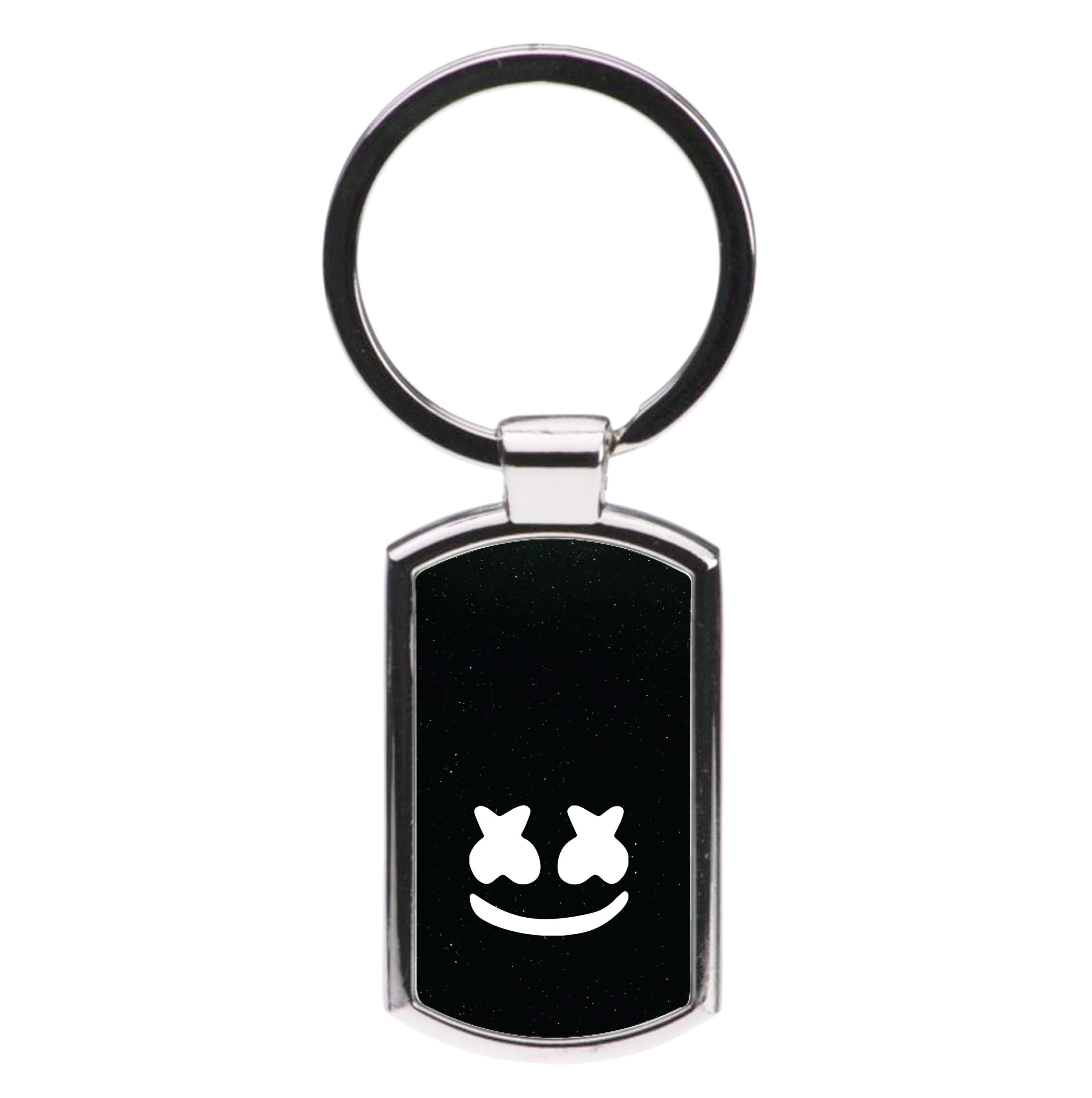 Black And White Helmet In Space  Luxury Keyring