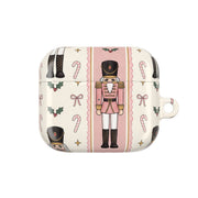 Pink Nutcracker Stripes AirPods Case 1