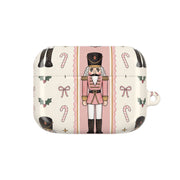 Pink Nutcracker Stripes AirPods Case 3