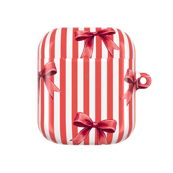 Candy Stripe Bows AirPods Case - AirPods 1