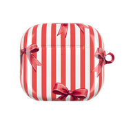 Candy Stripe Bows AirPods Case 4