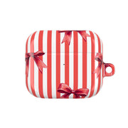 Candy Stripe Bows AirPods Case 3