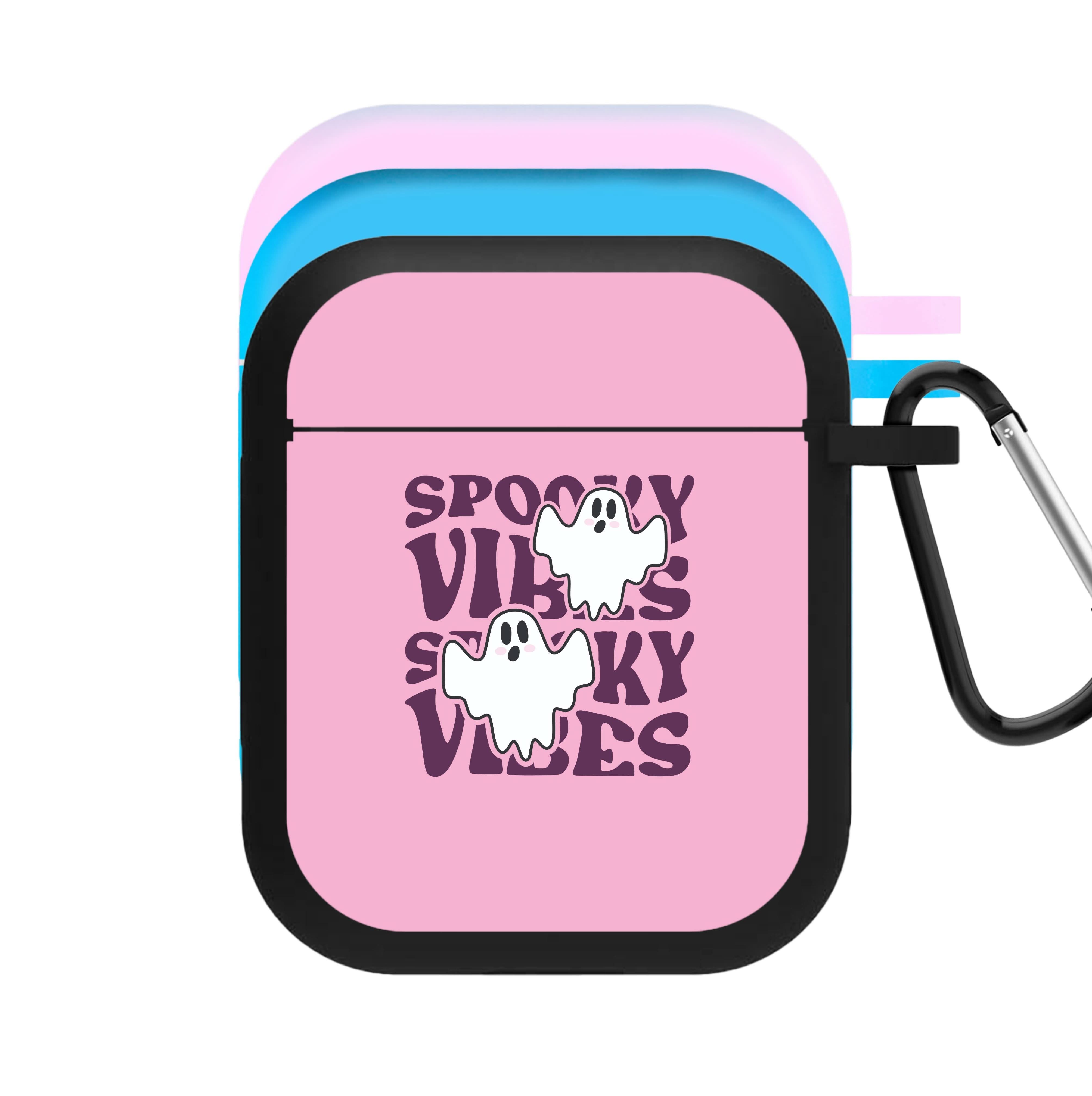 Spooky Vibes Pink AirPods Case