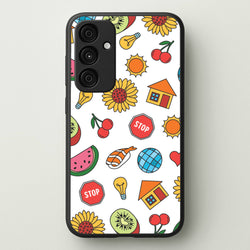 Harry Stickers Pattern Galaxy A55 Case