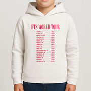K-Pop Band World Tour List 2026 Kids Hoodie 4