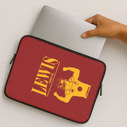 Lewis Red And Gold Laptop Sleeve 2