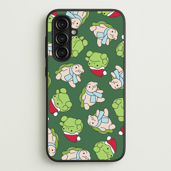 Grumpy Christmas Plushies Pattern Galaxy A16 Case