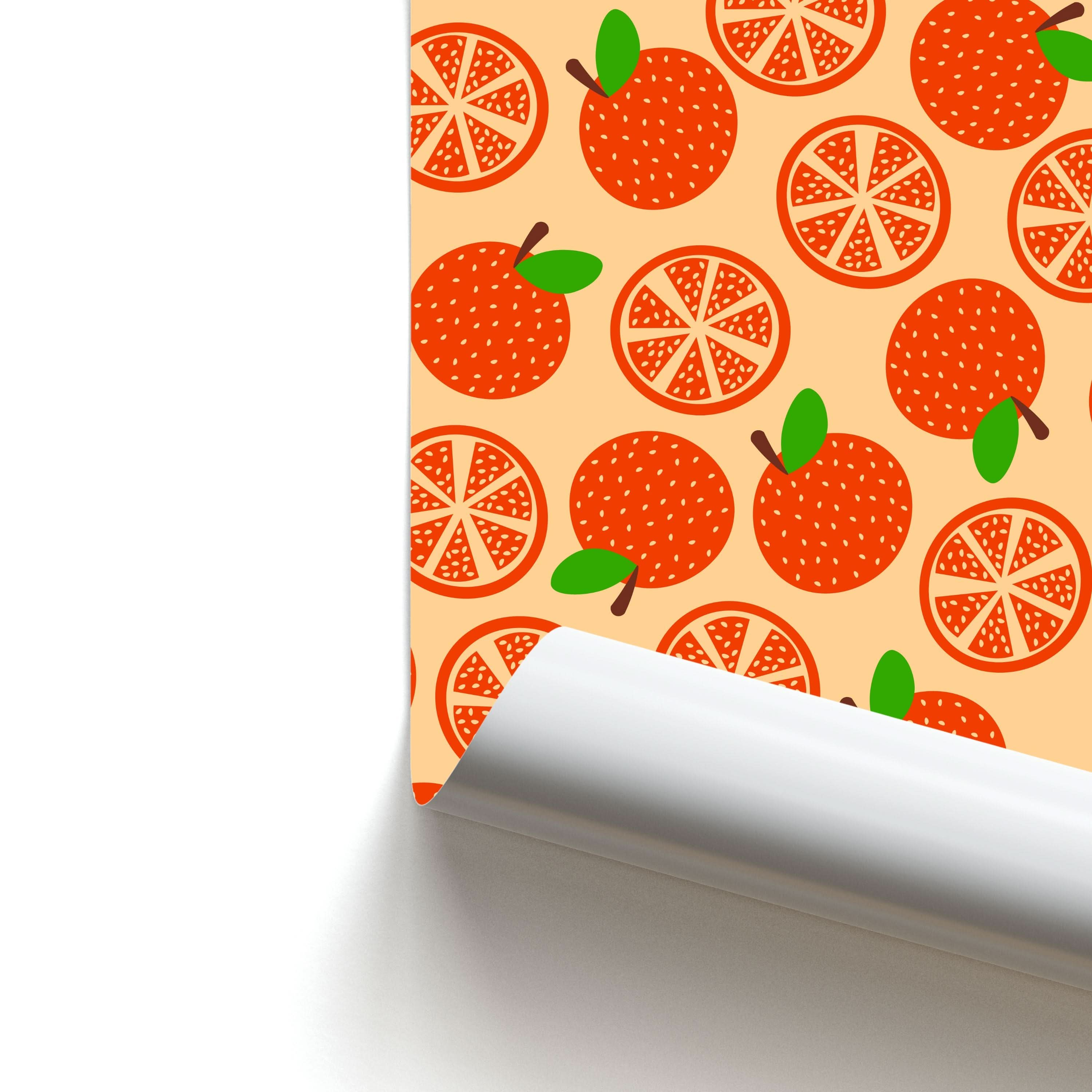 Textured Oranges Pattern  Poster