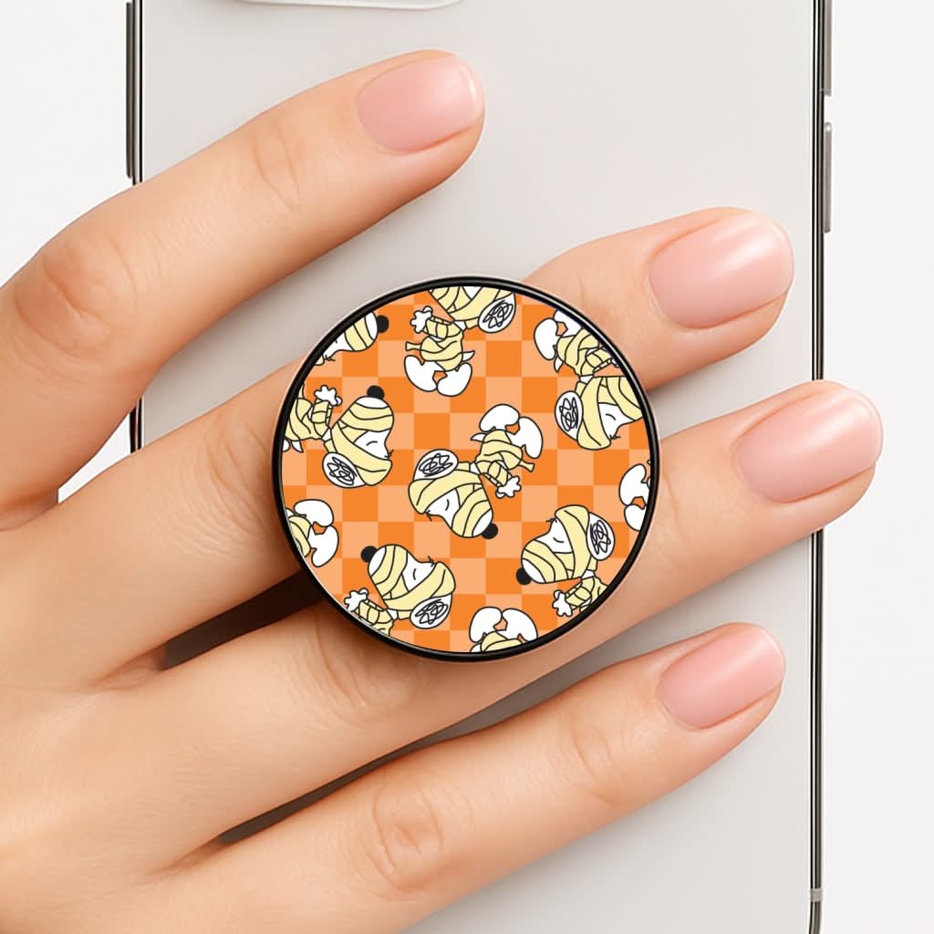 Mummy Cartoon Beagle Pattern Phone Grip