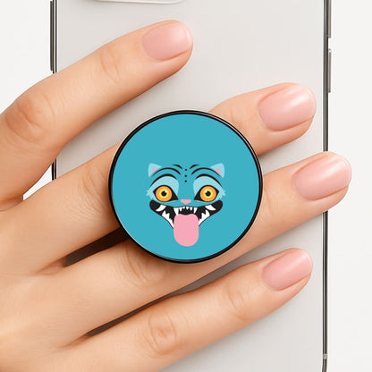Demon Cat Face Phone Grip