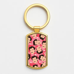 Harry Faceless Pattern Gold Keyring