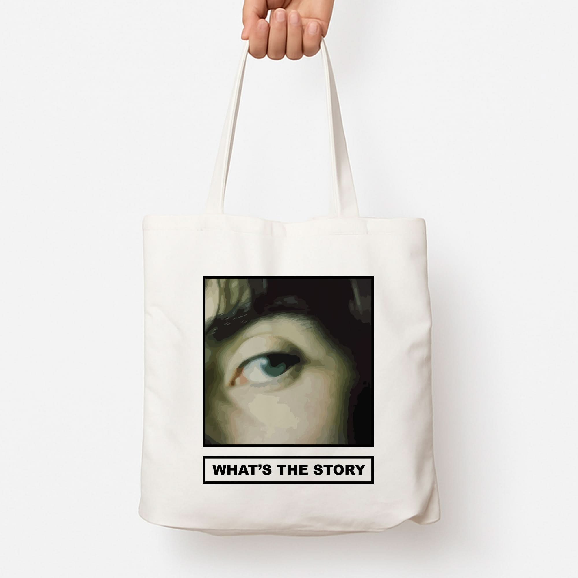 What's The Story Orange Tote Bag