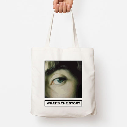 What's The Story Orange Tote Bag