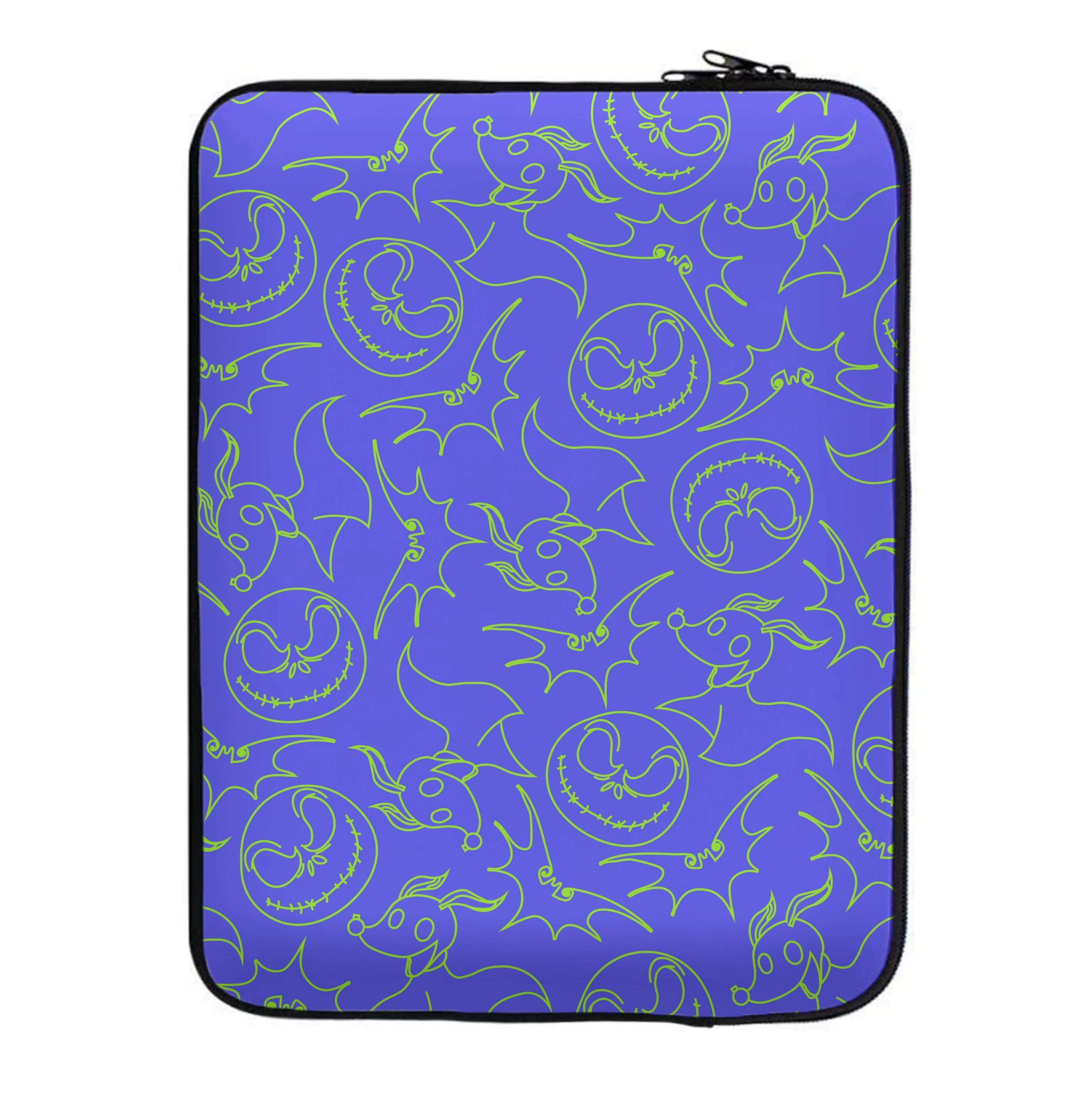 Purple And Green Pattern Laptop Sleeve