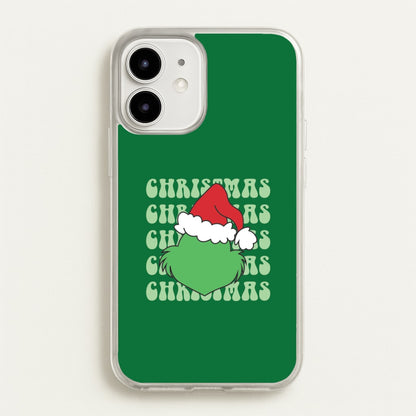 Green Creature Christmas iPhone 12 / 12 Pro Case