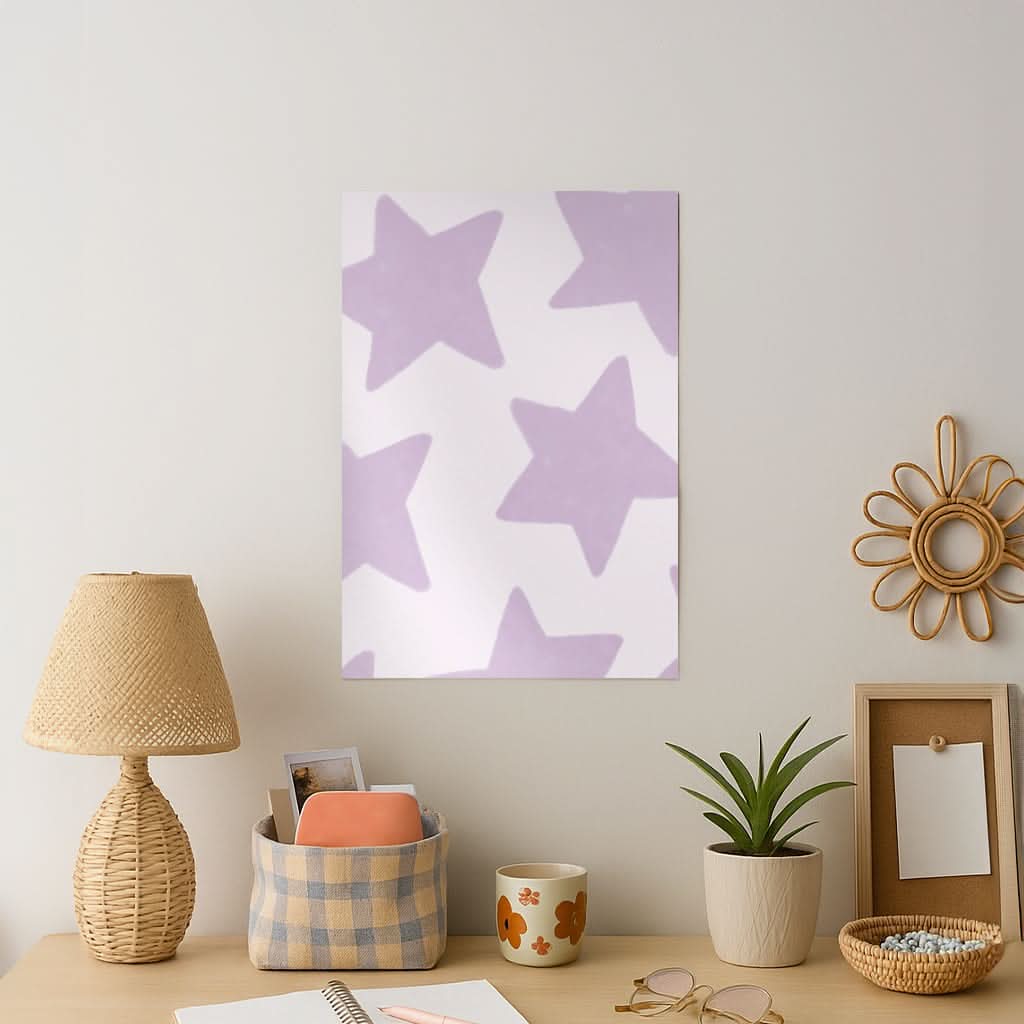 Lilac Stars Art Print