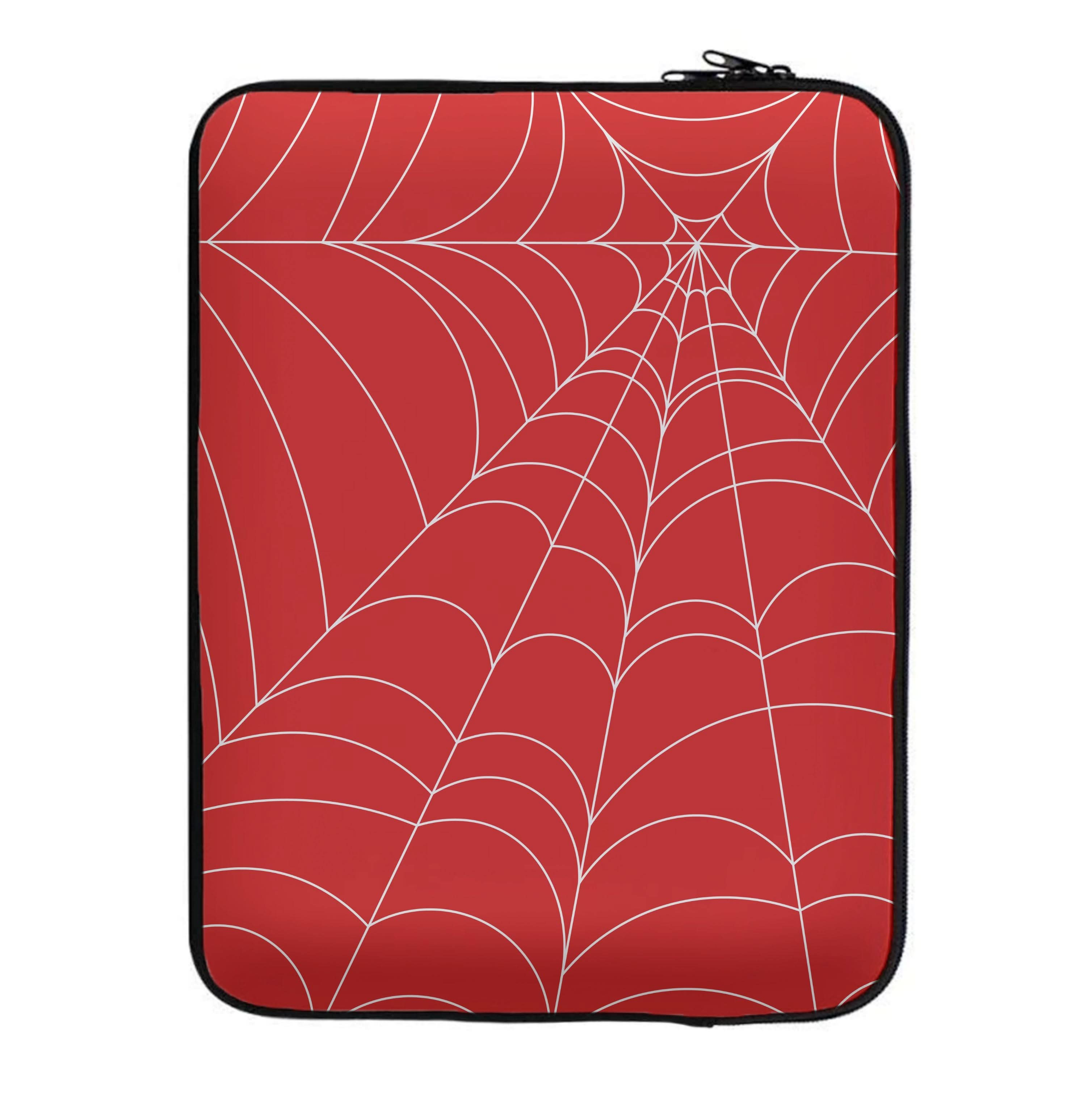 Red Cobwebs Pattern Laptop Sleeve