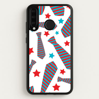Tie And Stars Pattern Huawei P30 Lite Case