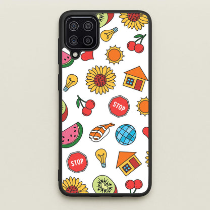 Harry Stickers Pattern Galaxy A12 Case
