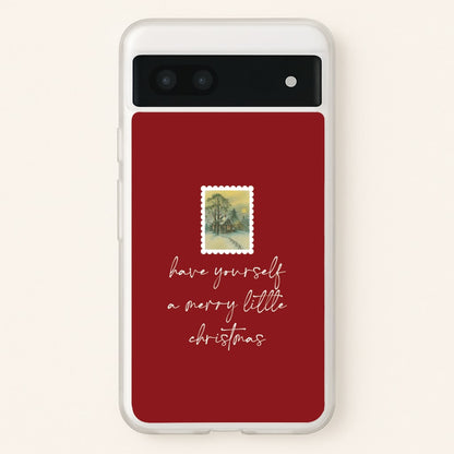 A Merry Little Christmas Stamp Google Pixel 6a Case