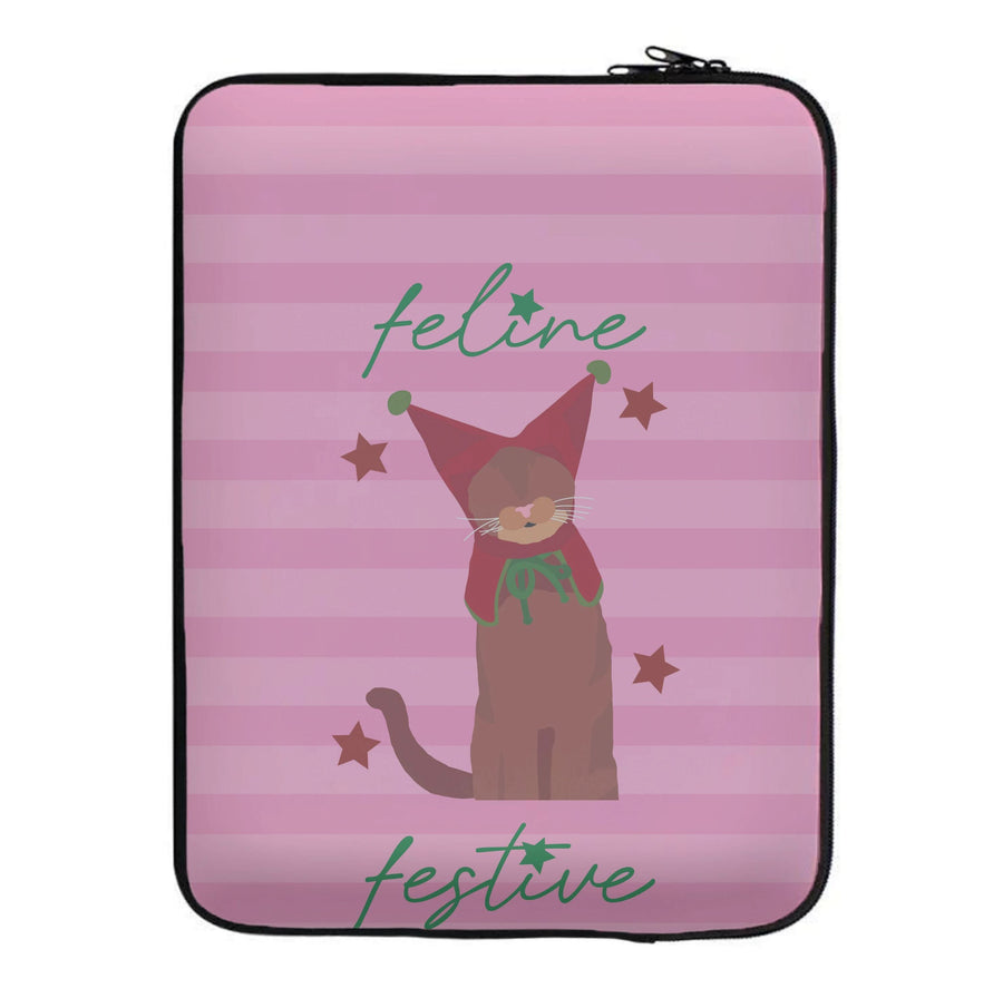 Feline Festive  Laptop Sleeve