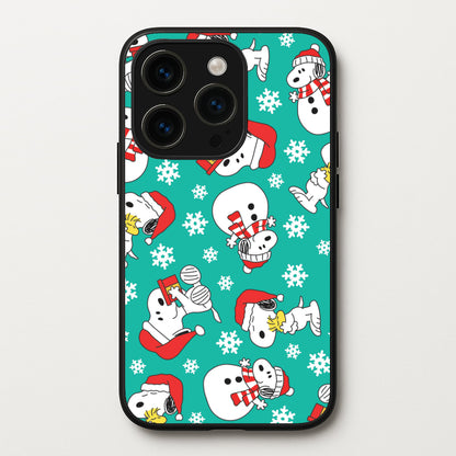 Christmas Cartoon Beagle Pattern iPhone 14 Pro Case