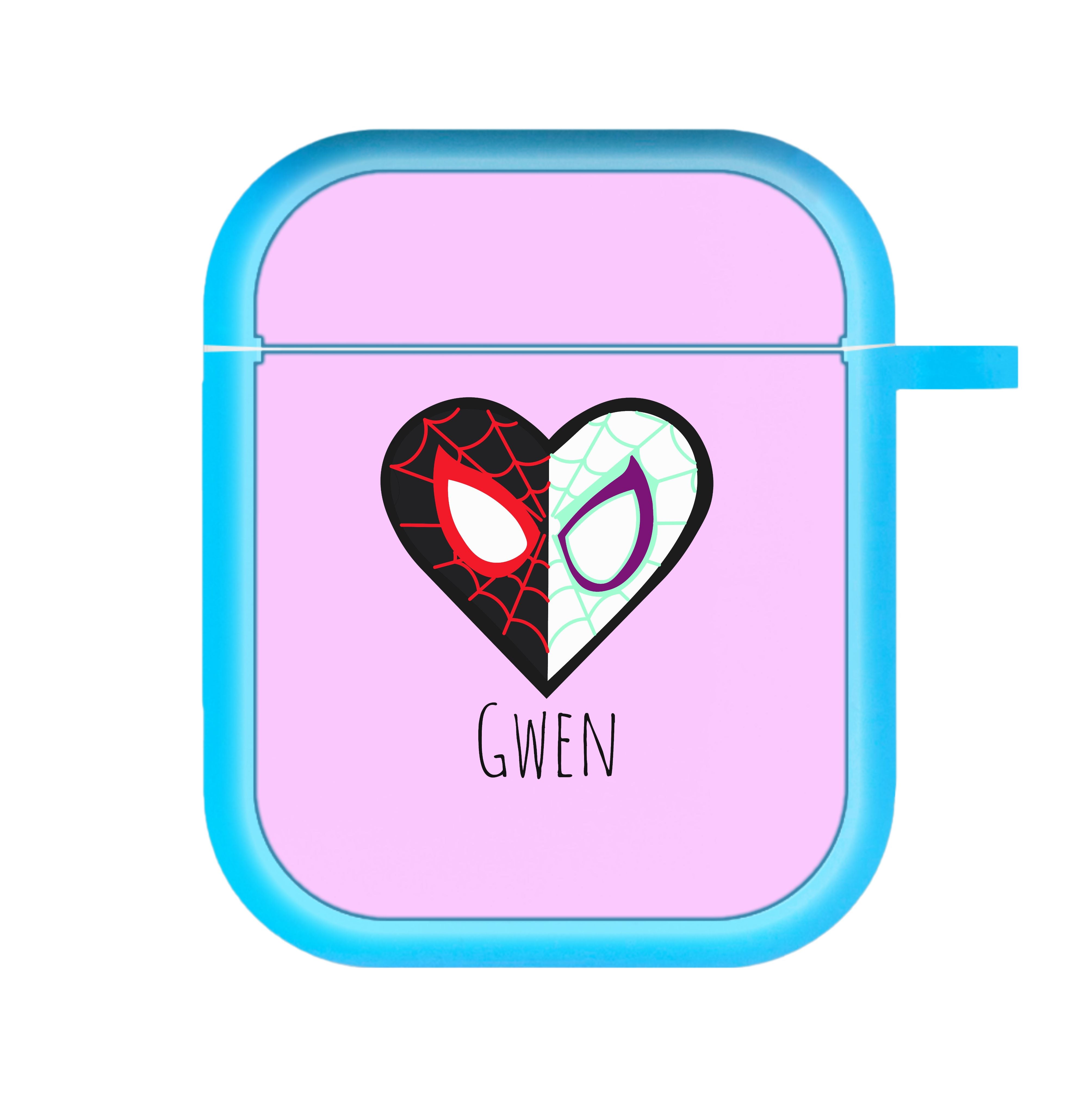 Gwen And SpiderMan - Personalised Superhero Comic AirPods Case