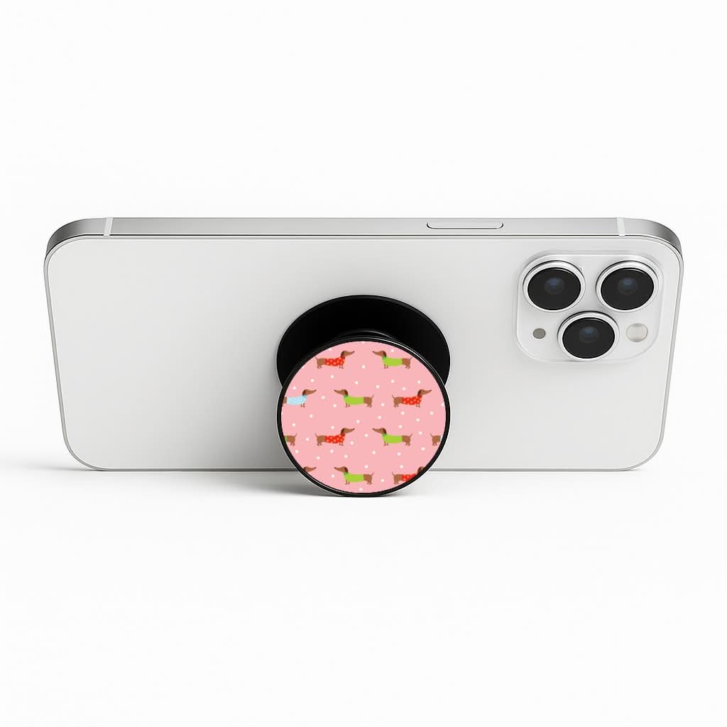 Christmas Jumpers Dachshund Pattern Phone Stand