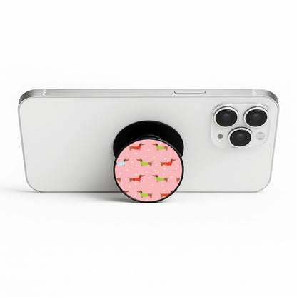 Christmas Jumpers Dachshund Pattern Phone Stand