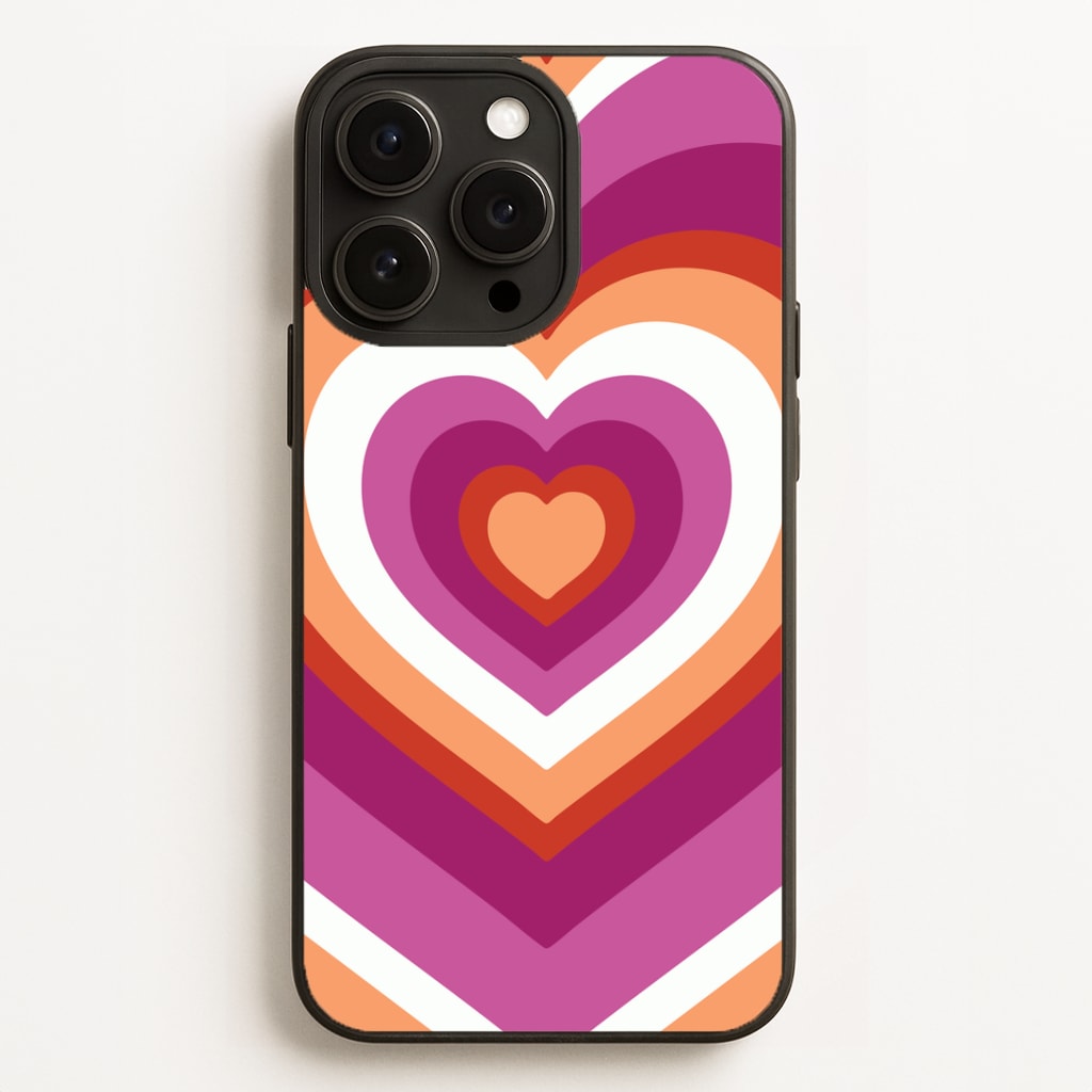 Lesbian Pride Heart Phone Case for iPhone, Samsung Galaxy and Google Pixel