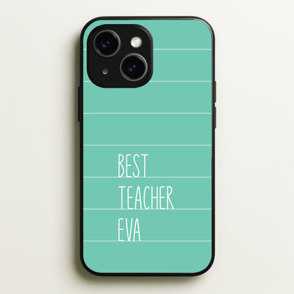 Best Teacher Eva iPhone 15 Plus Case