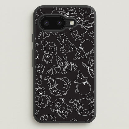 Halloween Plushies Pattern II - Halloween Google Pixel 9a Case