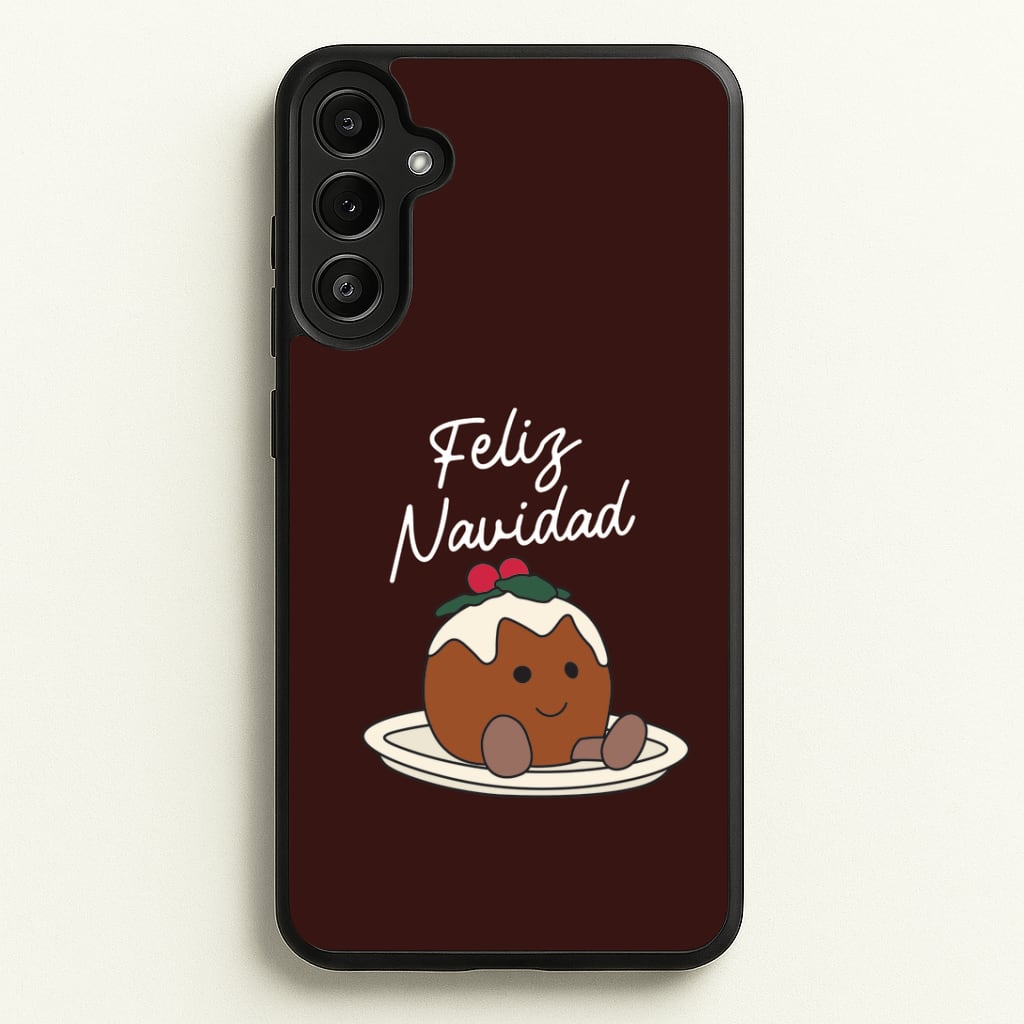 Christmas Pudding Plush Galaxy A34 Case