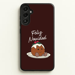 Christmas Pudding Plush Galaxy A34 Case