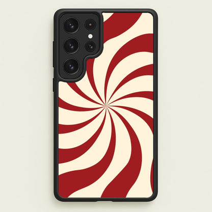 Peppermint Swirl Pattern Galaxy S22 Ultra Case