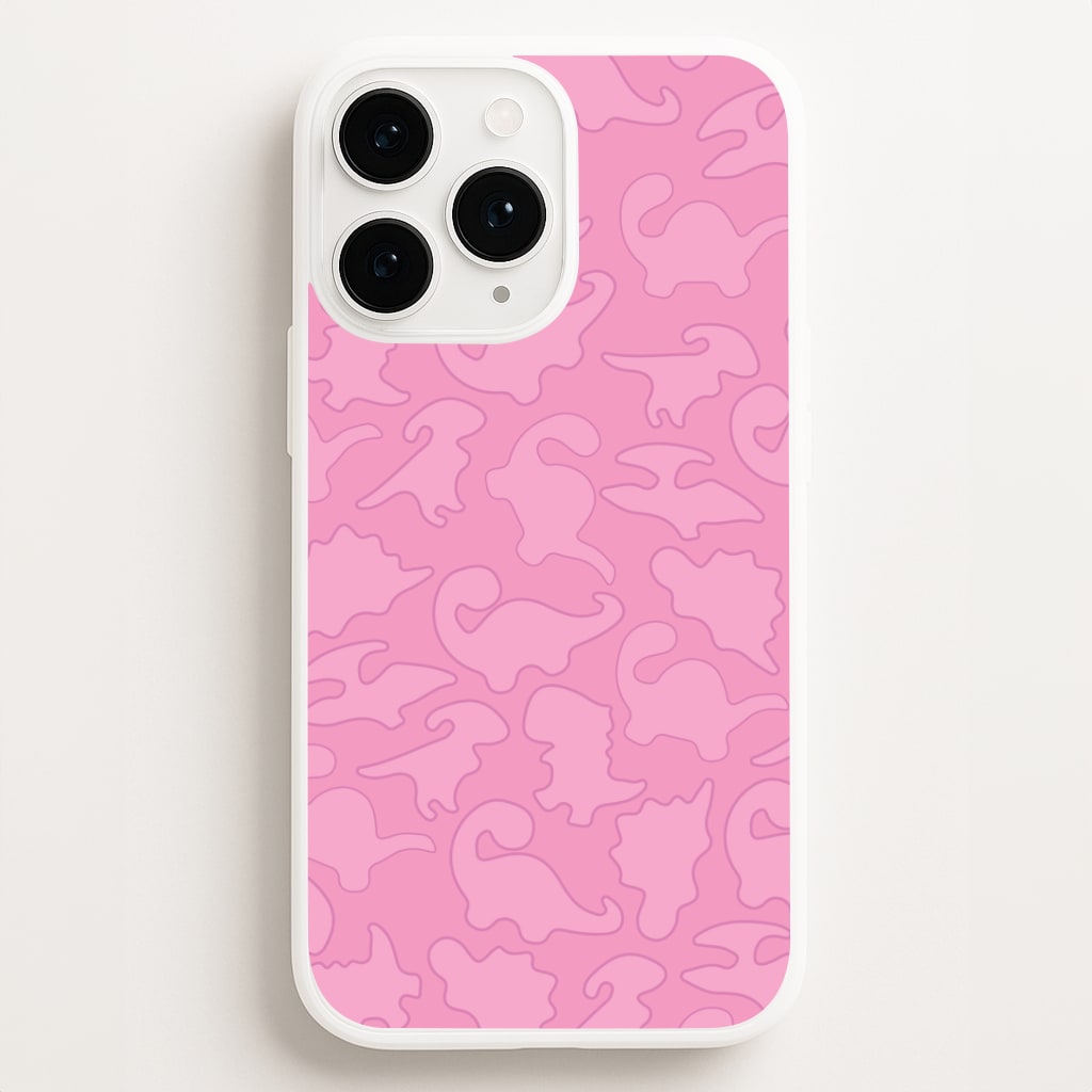 Pink Pattern - Dinosaurs Phone Case for iPhone, Samsung Galaxy and Google Pixel