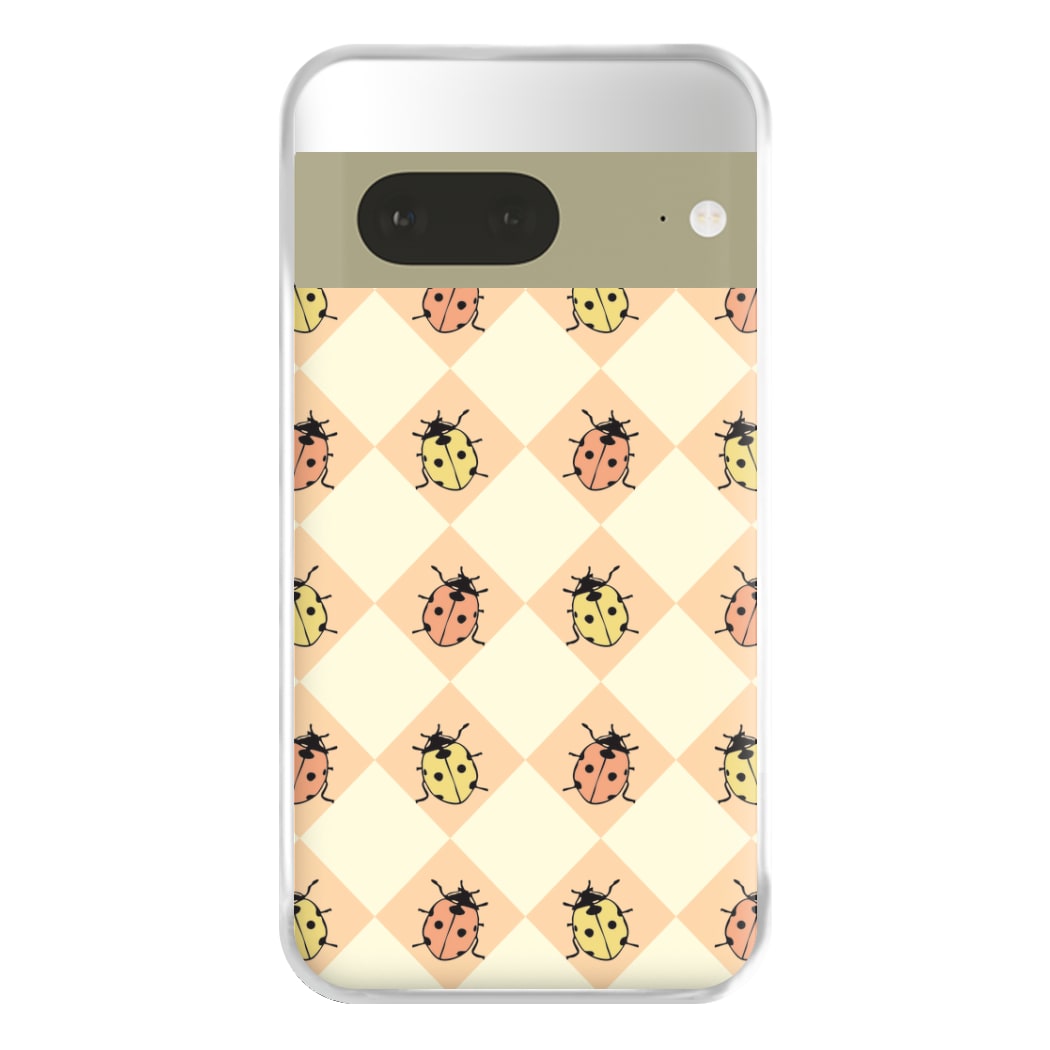 Argyle Ladybugs Pattern Google Pixel 7a Case