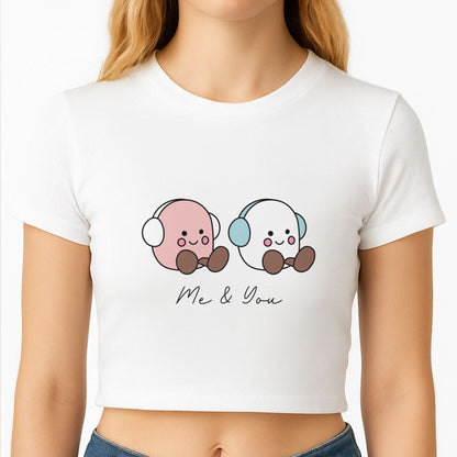 Cute Christmas Marshmellow Plushies Crop Top